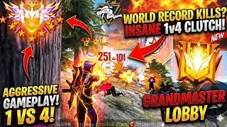 💥 SOLO vs SQUAD in GRANDMASTER LOBBY!🔥 BR Ranked Gameplay | Free Fire Max