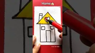 House Drawing🏠 #drawing #artvideo #trending #art #shorts #house #india