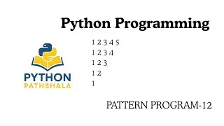 Python Pattern Printing Tutorial in Hindi | Reverse Number Triangle | Python Program
