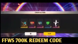 Free Fire World Series 2022 Free Rewards / FFWS Redeem Code / Free Fire New Redeem Code Today