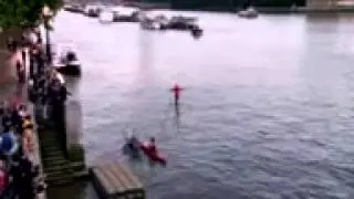 Dynamo walks across the River Thames