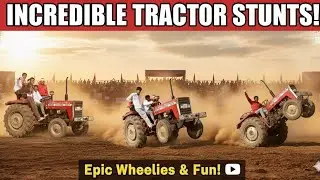 Incredible tractor stunt ‼️full funny 😁 full stunt 👍