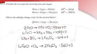5.3.1 Determine the enthalpy change of a reaction using Hess' law.