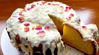 Saffron Cake with Cream Frosting - An Easy and Affordable Cake