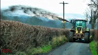 Muck-Spreading from the Road.  Useful When You Can't Get on the Fields!