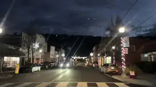 Hawley PA Downtown HOLIDAY DECORATIONS in Late Fall 202 - Cozy Charming Pocono Town