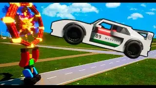 Leap Cars in the Ring of Fire! - Brick Rigs