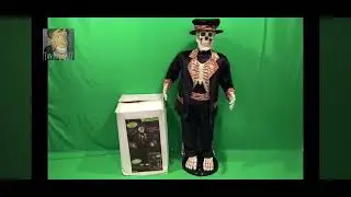 Gemmy life size tiger, striped, dancing  skeleton audio rip recreation 
