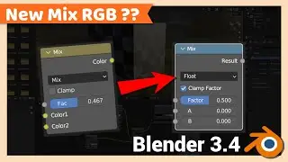 Где находится Mix RGB (новый узел Mix) в Blender 3.4 | Учебное пособие по Blender