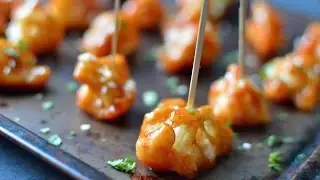Vegan Kung Pao Cauliflower Bites - Appetizer (Baked)