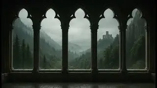 4K Rainy Castle Window View &ndash; Magical Ambience with Thunder & Candlelight | Sleep, Study, Relax&rdquo;