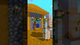 Steve Tried to Scare Alex&hellip; Then Iron Golem Appeared 😳💥 #Minecraft #Shorts