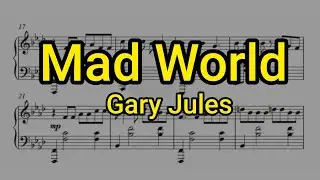 Mad World(Gary Jules)piano sheet#piano #piano_sheet_music #pianosheets