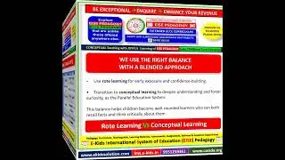 Conceptual comparison of EISE PEDAGOGY's  Conceptual Learning Vs Traditional  Rote Learning