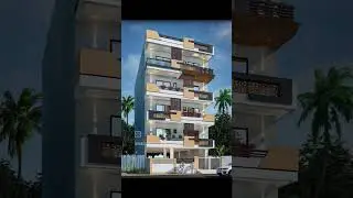 S+4floor 3d view||builder floor apartment 3d view||5 floor house design|| front view|| Best 3d view