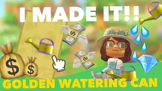 I MADE MY FIRST EVER GOLDEN WATERING CAN! | Animal Crossing New Horizons