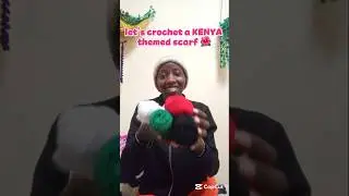 Crochet KENYA themed scarf🇰🇪 / Kenya nation Flag#crochet #crochetaddict #kenya #crochetscarf