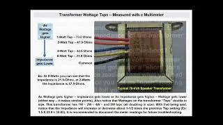 How to Test a 70 Volt Speaker Transformer with a Multimeter - Basic Example.