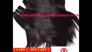 Remy Hair Weave Buy 3 Get 1 Free -- Straight Wavy, Curly, Virgin