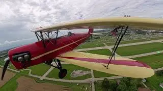 Stampe SV4C flying the Vintage in Review airshow at Airventure Oshkosh 2025