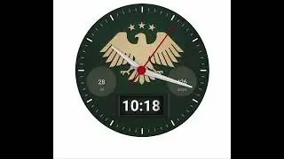 Syrian Visual Identity a Classic Hybrid watch face, with 2 complications, AOD support