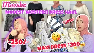 Modest western outfit Hijabi edition from Meesho !! Meesho dress haul ! under ₹500💸 #meeshohaul