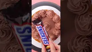 Layer Cream Cake With Snickers Candy   So Yummy Cake Tutorials    Shorts1080P