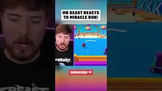 MR BEAST REACTS TO MIRACLE RUN IN FALL GUYS 🤐🤩
