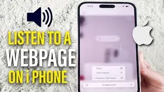 How To Listen To a Webpage on iPhone