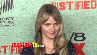 Lindsay Pulsipher JUSTIFIED Season 4 Premiere Red Carpet Arrivals January 2013