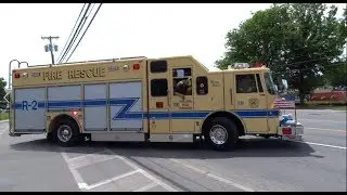 Colonie NY - Rescue 2 responding (station sounding siren!)