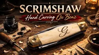 Scrimshaw - Hand Carving Ox Bone P&Co X WESN Henry Slipjoint Knife like a Sailor!