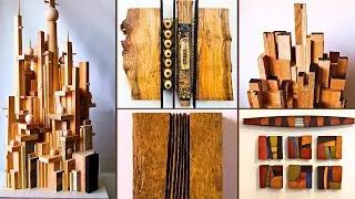 CONTEMPORARY ABSTRACT WOOD ASSEMBLAGE