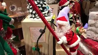 Mr. Christmas Super Climbing Santa animatronic at The Cracker Barrel.  Awesome!