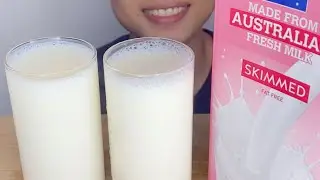 ASMR Drinking Australian Fresh Milk 🥛, Drinking Sound
