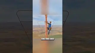 300 juta Buat Ganti Bola Lampu? kerjaberbahaya #tinggitinggi #menara