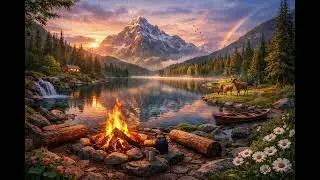 Doğa Sesleri: Ateş &Ccedil;ıtırtısı, Su ve Kuş Sesleri | Relaxing Nature: Fire, Water & Birdsong