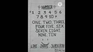 Number's 1 to 10  # number for kids