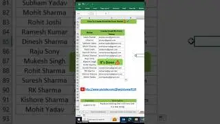 How to Create Email Ids from Name use substitute Function in excel |#substitute #excel #exceltips