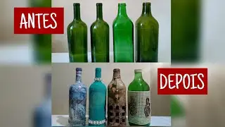 🟡4 IDEIAS LINDAS EM GARRAFAS DE VIDRO - Lindas e simples, ideias que você vai amar.