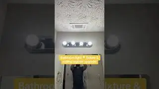 Bathroom light 💡 fixture & ceiling register upgrade. #DIY #bathroommakeover #lightfixture