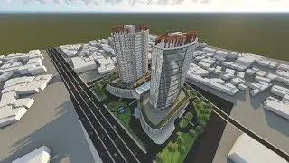 ANIMASI LUMION TUGAS AKHIR ARSITEKTUR, MIXED USE BUILDING