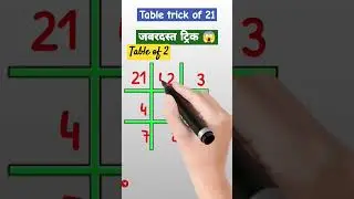 🔥Easy trick to learn table of 21🔥/ multiplication table of 2/#shorts#shortsfeed #viral #maths #table