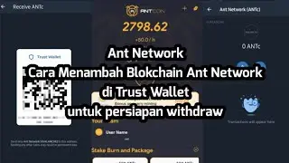 Ant Network||Cara Buat Wallet Ant Network di Trust Wallet||Aplikasi Mining Gratis||Join sekarang