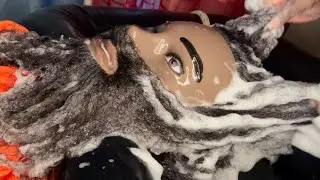 ASMR male hair & beard shampoo washing so relaxing #asmr #shampoo 