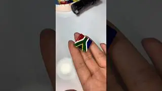 Painting South Africa Flag 🇿🇦 #ASMR #DIY #shorts #art #tiktok #country