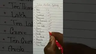 Indian Number System ||#maths #number #tricks