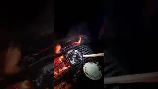Campfire pizza #gourmet #camping #pizza #pov