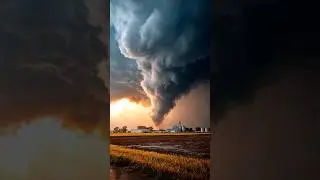 [Funnel Cloud Beauty] Tornado Touches Down At Sunset