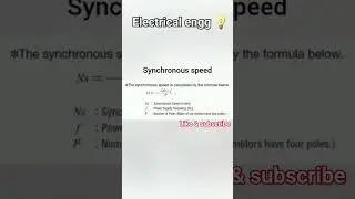 #Synchronous speed #electrical #viralshort